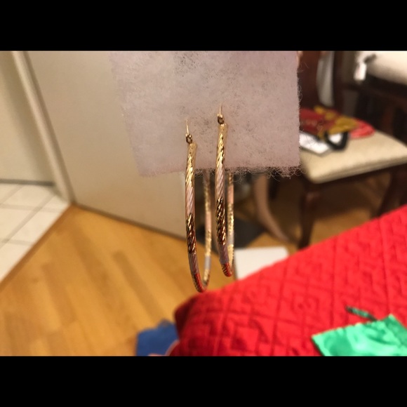 Fashion hoops rose gold Earrings - Picture 5 of 5